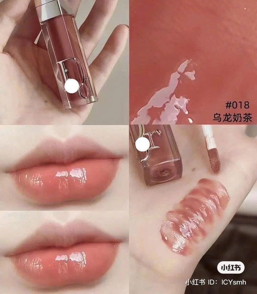 Son Dior 018 Lip Maximizer Intense Spice ( tách set ko vỏ giấy) - Son Dưỡng Mềm Mịn Màu Hồng Nhạt Không Vỏ Hộp, Trang Điểm Thời Thượng