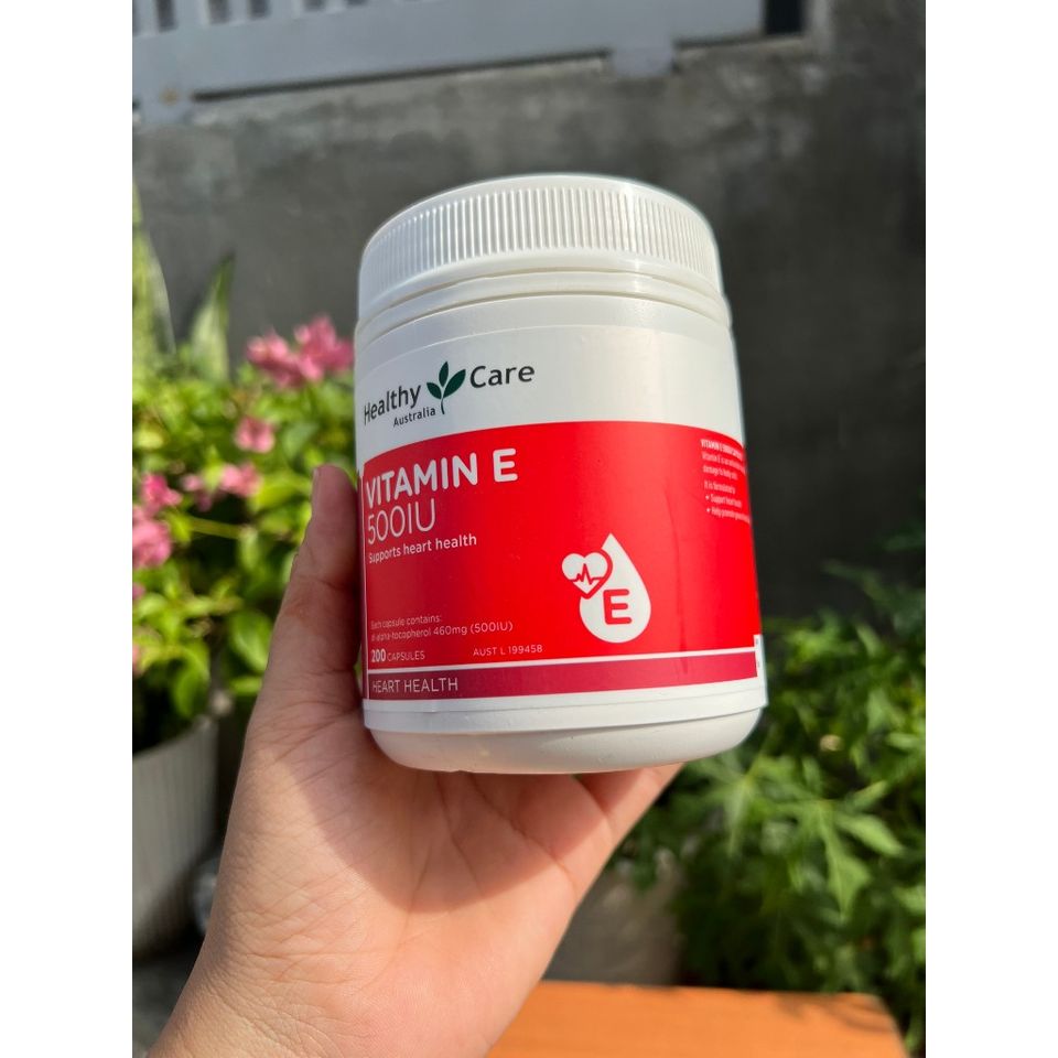 Vitamin E đỏ Úc Healthy Care vitamin E 200 viên 629015