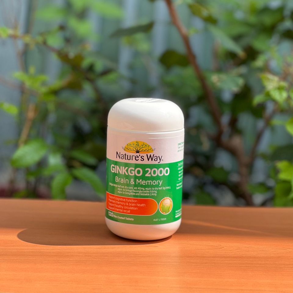 [Nhập khẩu chính ngạch] Bổ não Úc Nature's way Ginkgo Biloba 2000mg 120 viên 629372