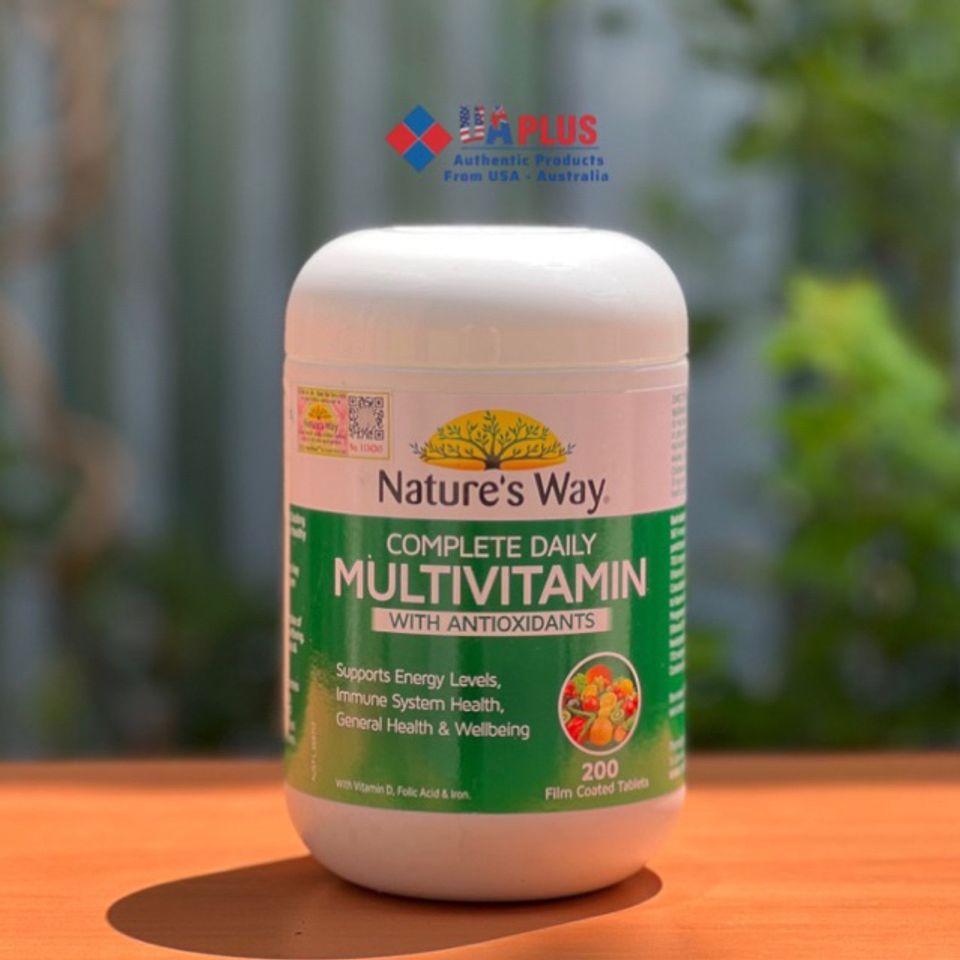 [Nhập khẩu chính ngạch] Vitamin tổng hợp Úc Nature's way complete daily multivitamin 200 viên 629725