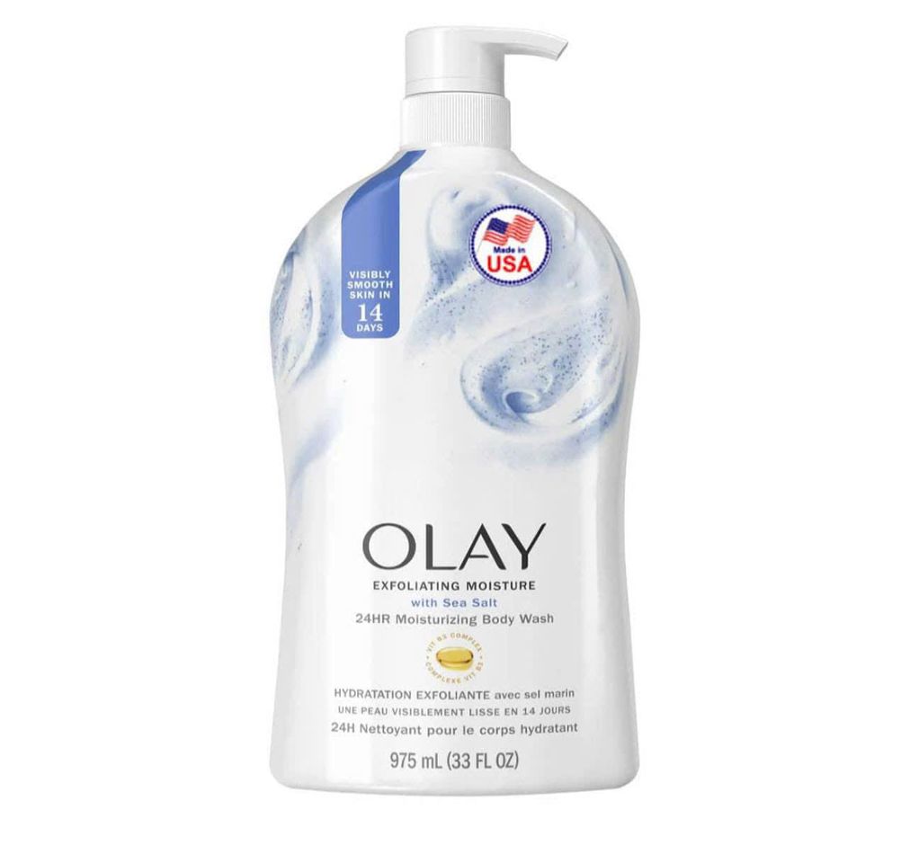 Sữa Tắm Olay Exfoliating Moisture Body Wash 975ml - Tẩy Da Chết Nhẹ, Dưỡng Ẩm Sâu, Giúp Làn Da Mịn Màng Sáng Khỏe