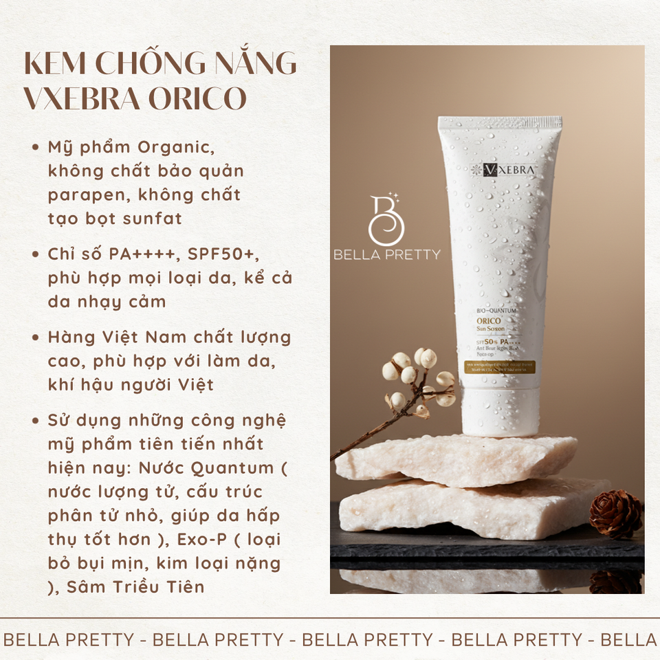 Kem Chống Nắng Vxebra Orico 50g - SPF50+, PA++++