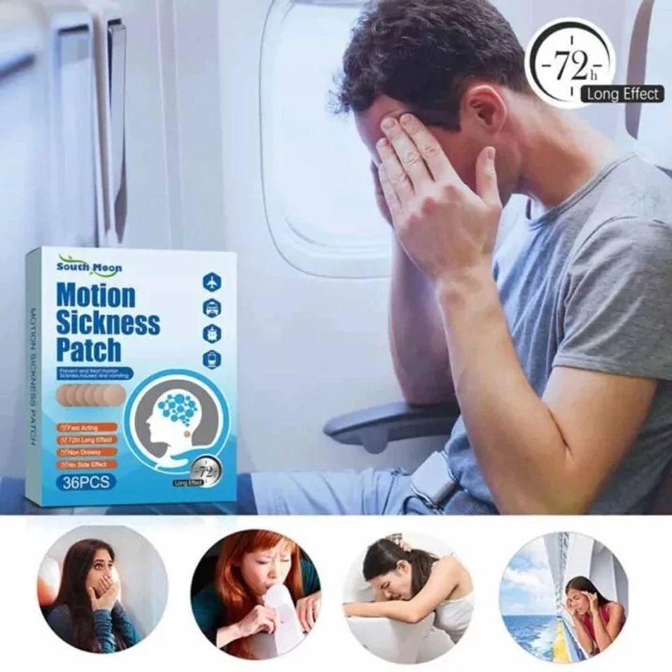 Miếng Dán Chống Say Tàu Xe Cho Bà Bầu & Trẻ Nhỏ - Thành Phần Dịu Nhẹ, Không Kích Ứng Da