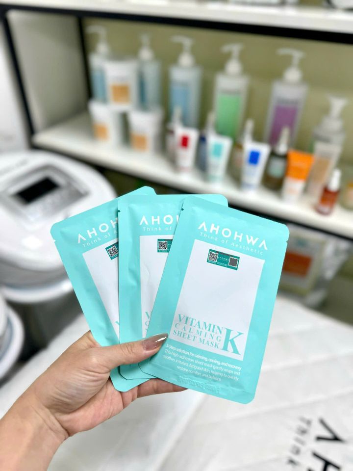 [5 miếng] Mặt nạ Ahohwa VITAMIN K SHEET MASK – PHỤC HỒI DA SAU XÂM LẤN phù hợp với mọi loại da
