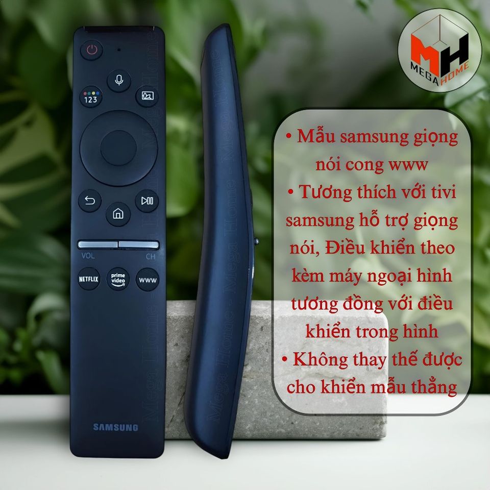 Điều Khiển Tivi Samsung Hỗ Trợ Giọng Nói - Remote Smart TV Indonesia - Thay Thế Kiểu Dáng Nhỏ Gọn, Chất Lượng Cao 631445