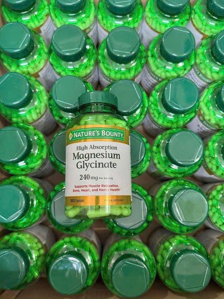 Viên Uống Bổ Sung Magiê Hỗ Trợ Cơ Bắp, Xương, Tim Và Thần Kinh Nature's Bounty Magnesium Glycinate 240mg