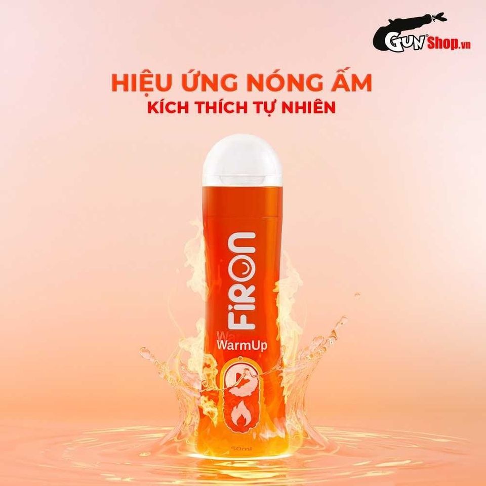  (Sales)Gel bôi trơn ấm nóng Firon Warm Up - Chai 50ml Chính hãng