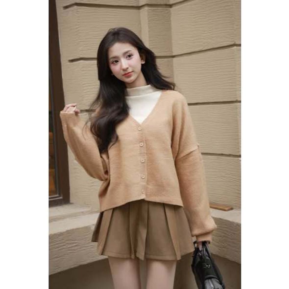 Áo len LOHNT V-Neck Cardigan 12 dài tay cao cấp