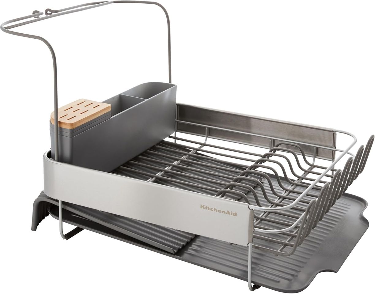 KitchenAid KEG896BXCGA – Kệ úp bát đĩa thông minh, khô ráo gọn gàng  - Kệ mở rộng linh hoạt – Kéo ra khi cần, gọn lại khi muốn tiết kiệm diện tích  - Thép không gỉ chống han, chống ố, sáng đẹp dài lâu