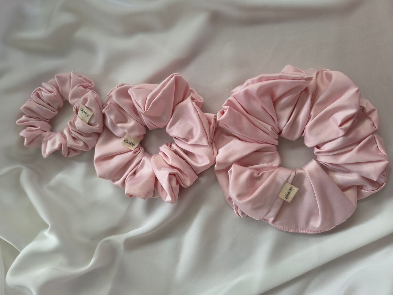 Combo 3 scrunchies hồng