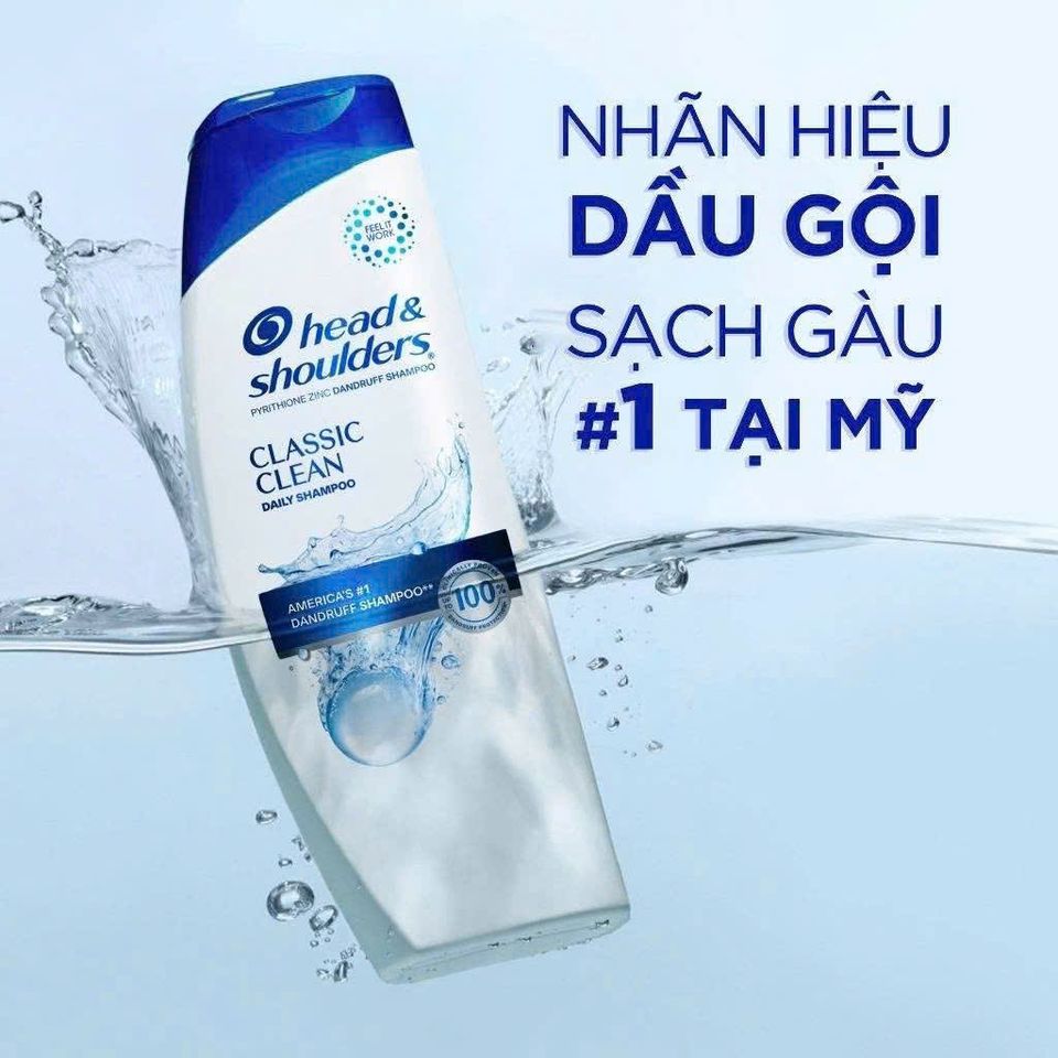 Dầu Gội Xả 2in1 Head & Shoulders Classic Clean 370ml - Sạch Gàu, Mát Da Đầu, Chăm Sóc Tóc Toàn Diện