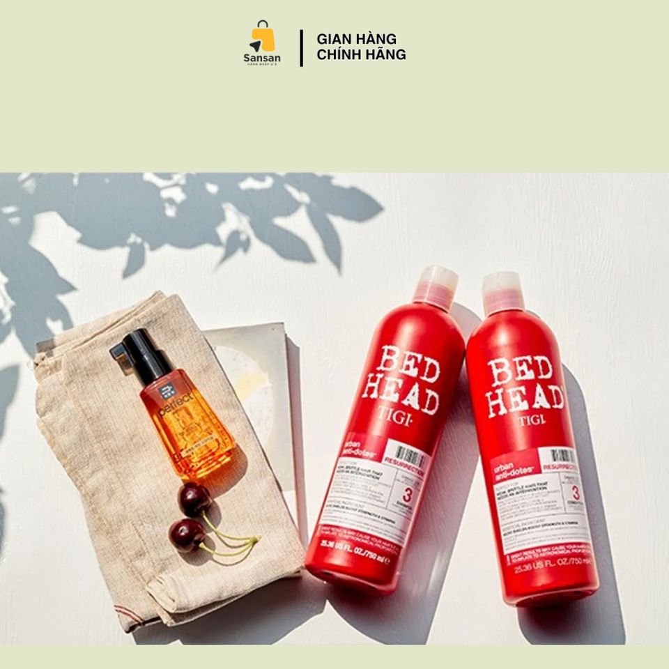 Dầu gội xả phục hồi cấp độ 3 Bed Head Tigi Đỏ/ Xanh/ Tím  - 750ml của Mỹ