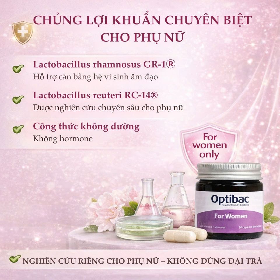 Viên Uống Men Vi Sinh Optibac For Women 30 Viên– Cân Bằng Vi Khuẩn Hỗ Trợ Vùng Kín