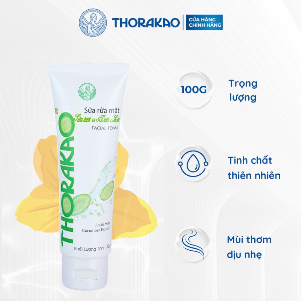 Sữa Rửa Mặt Thorakao Dưa Leo Sữa Tươi 100G