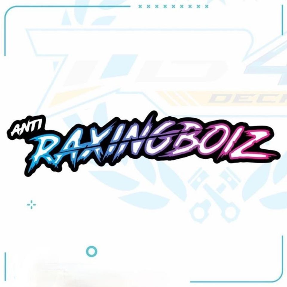 tem chữ sticker racing boiz mới phối đủ màu
