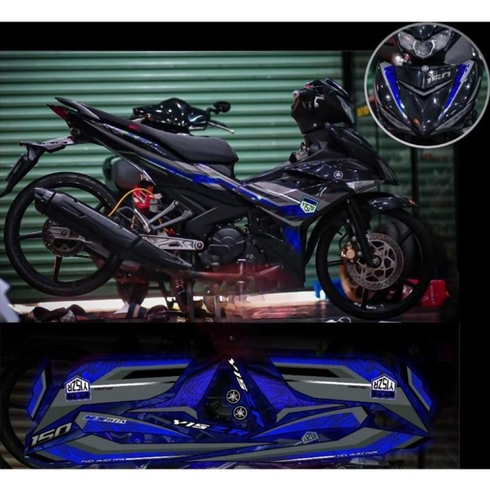 Tem rời exciter 150 mẫu Y15ZR full đen phối đủ màu