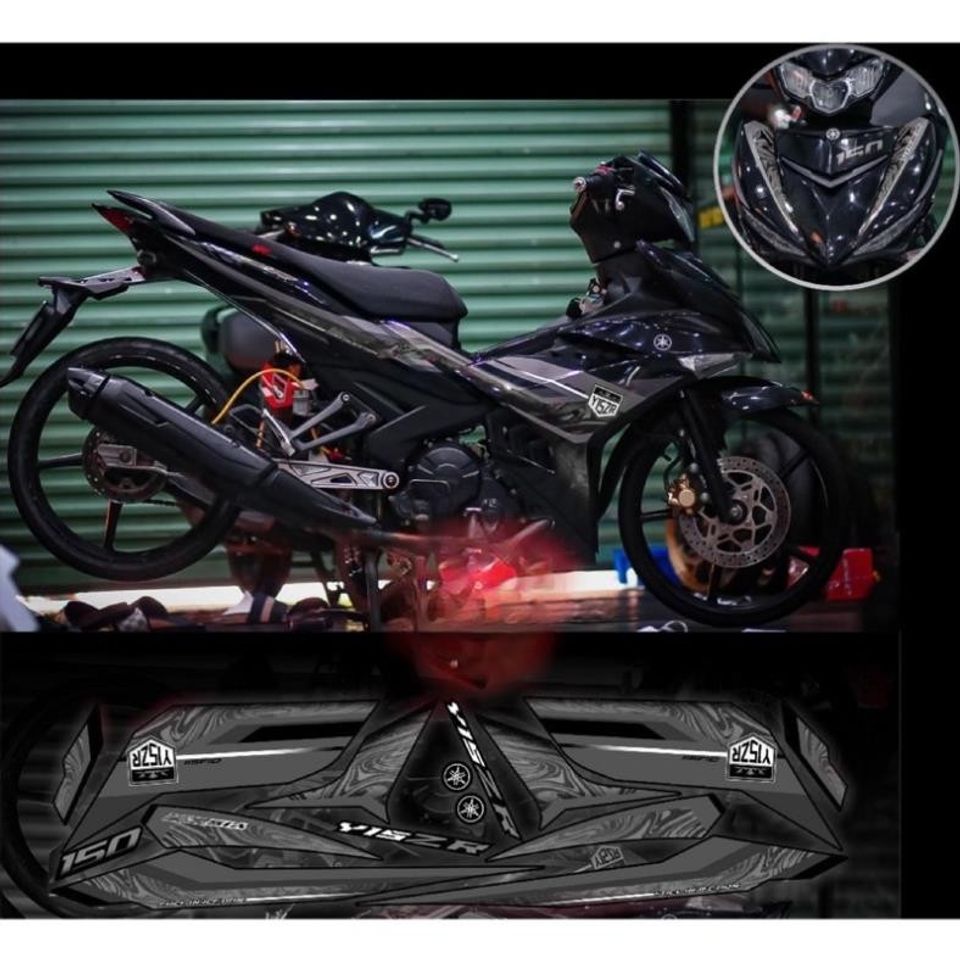 Tem rời exciter 150 mẫu Y15ZR full đen phối đủ màu