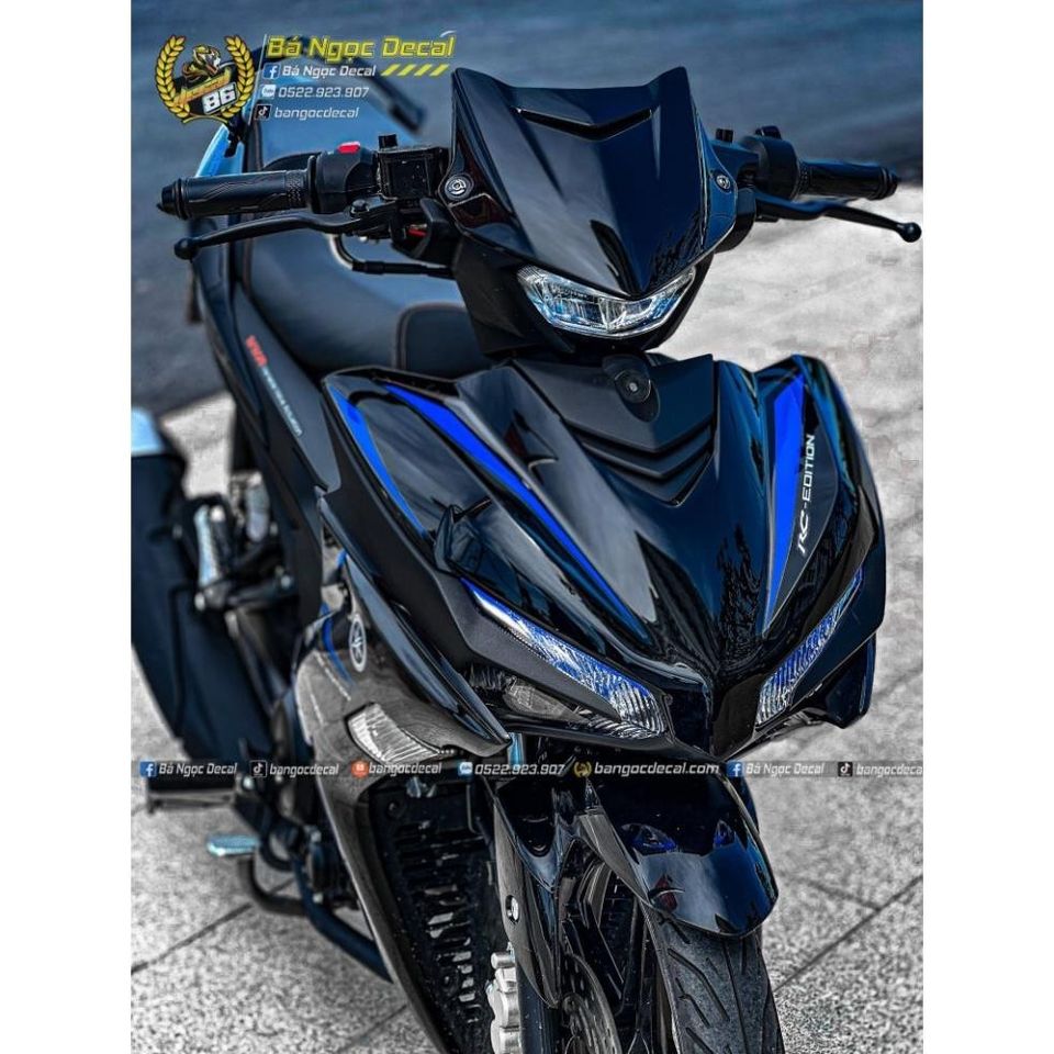 TEM RỜI RC ĐEN XANH DÁN XE EX155 VVA ĐEN BÓNG-ĐEN NHÁM-ĐEN VÀNG ĐỒNG QDC