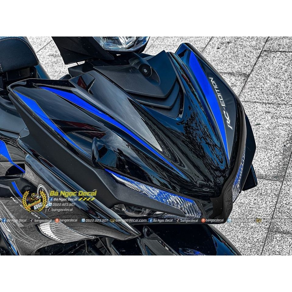 TEM RỜI RC ĐEN XANH DÁN XE EX155 VVA ĐEN BÓNG-ĐEN NHÁM-ĐEN VÀNG ĐỒNG QDC
