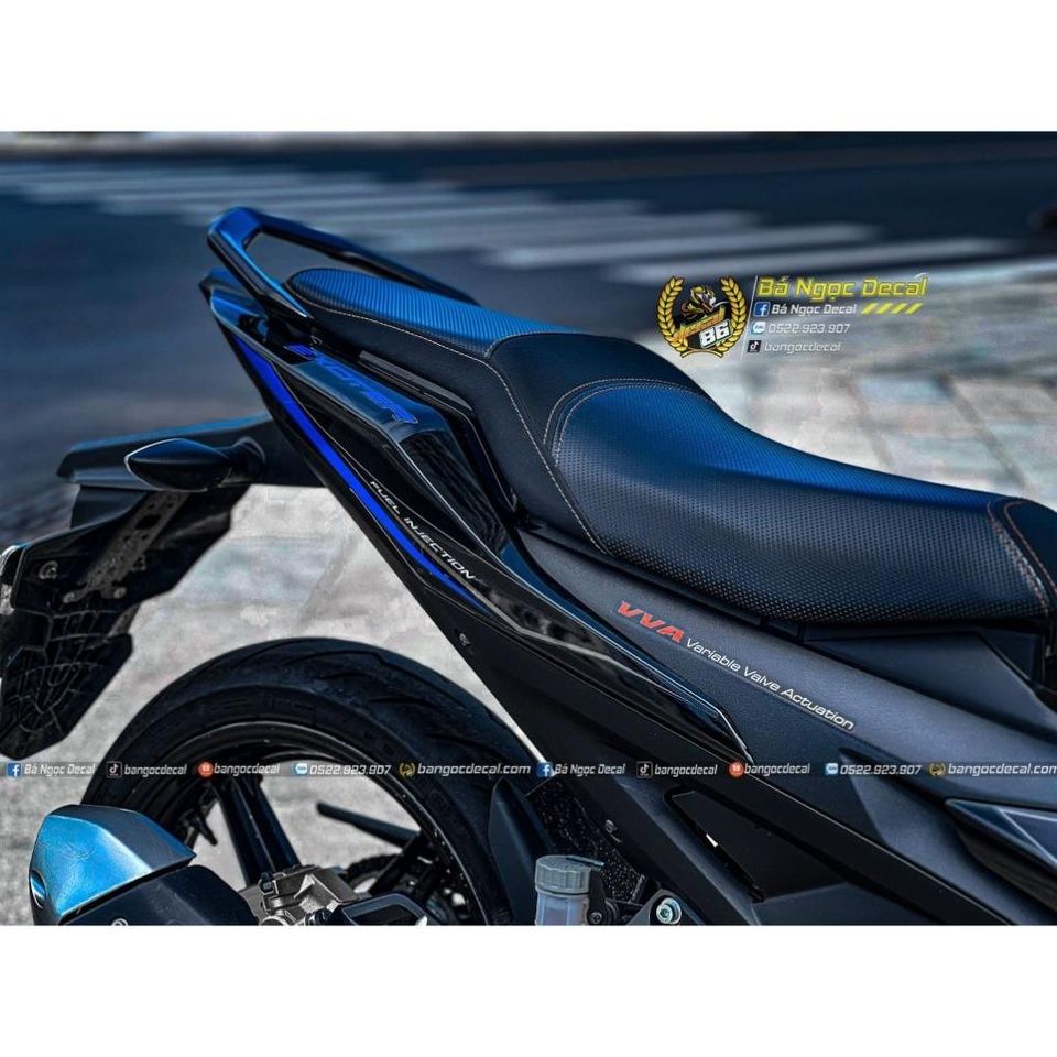 TEM RỜI RC ĐEN XANH DÁN XE EX155 VVA ĐEN BÓNG-ĐEN NHÁM-ĐEN VÀNG ĐỒNG QDC