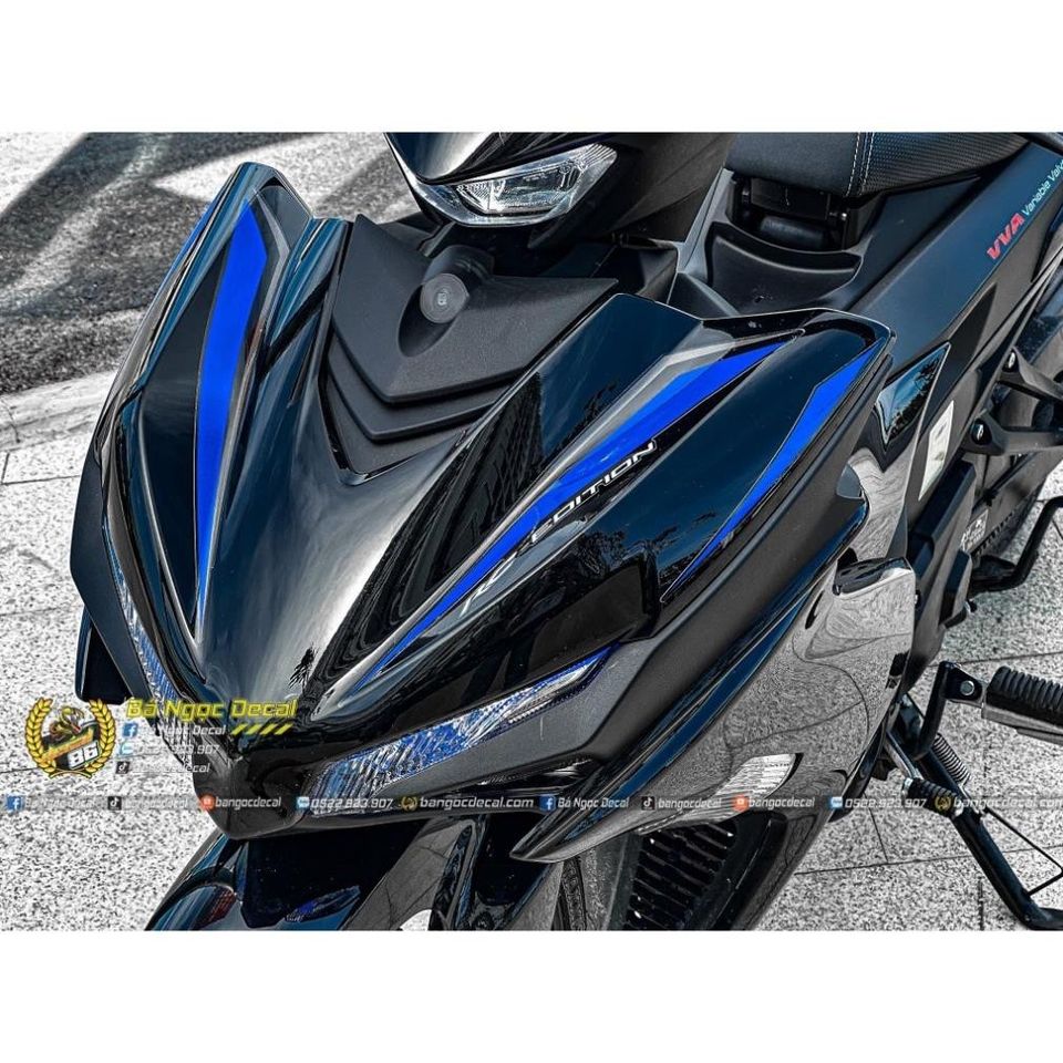 TEM RỜI RC ĐEN XANH DÁN XE EX155 VVA ĐEN BÓNG-ĐEN NHÁM-ĐEN VÀNG ĐỒNG QDC