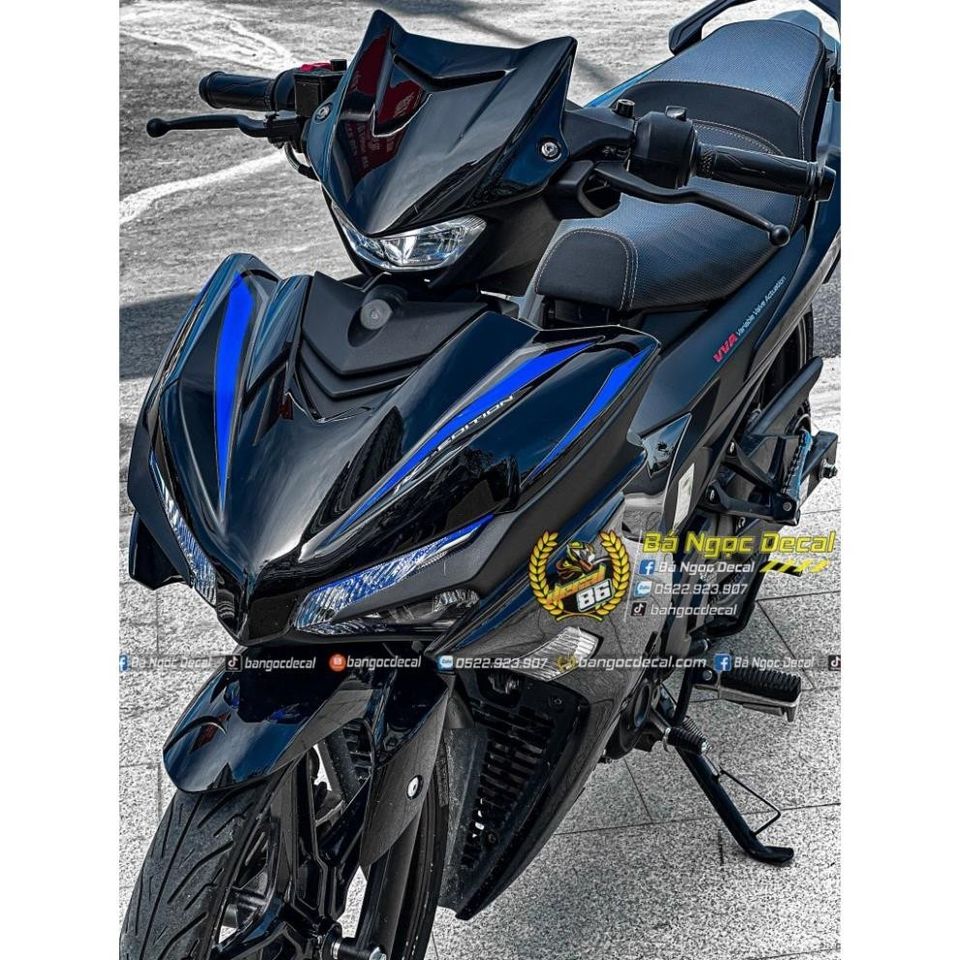 TEM RỜI RC ĐEN XANH DÁN XE EX155 VVA ĐEN BÓNG-ĐEN NHÁM-ĐEN VÀNG ĐỒNG QDC