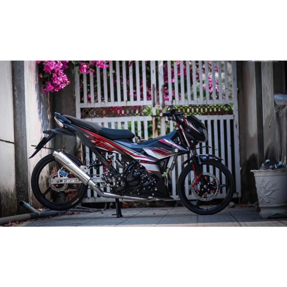 Tem rời satria tổ ong đỏ đen