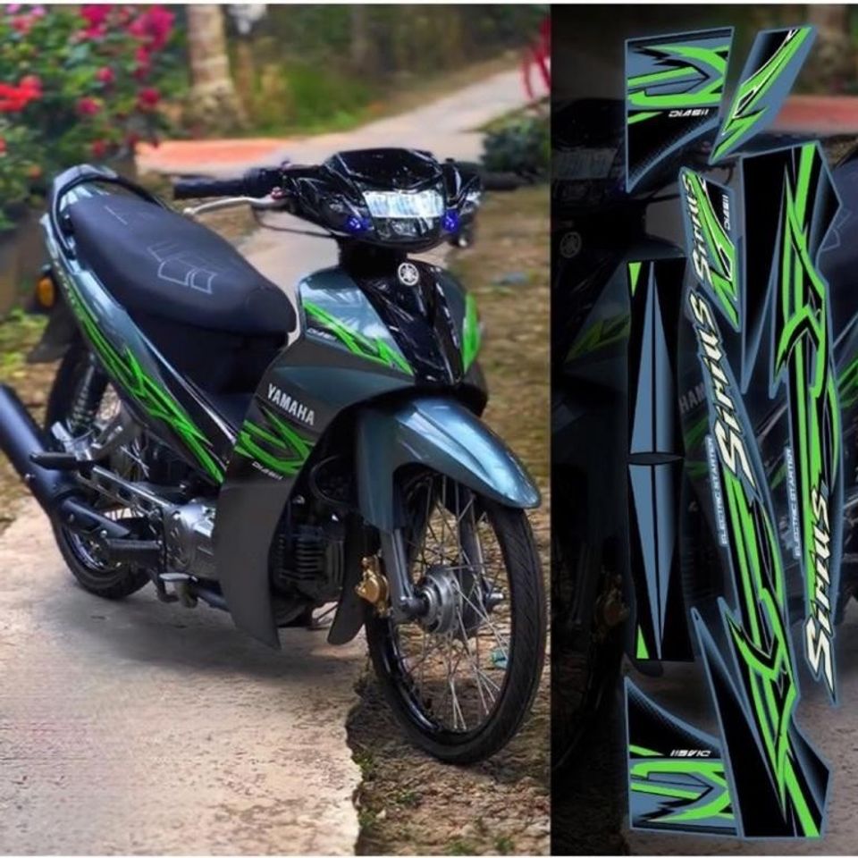 Tem rời Sirius cho áo xám xanh phối đủ màu
