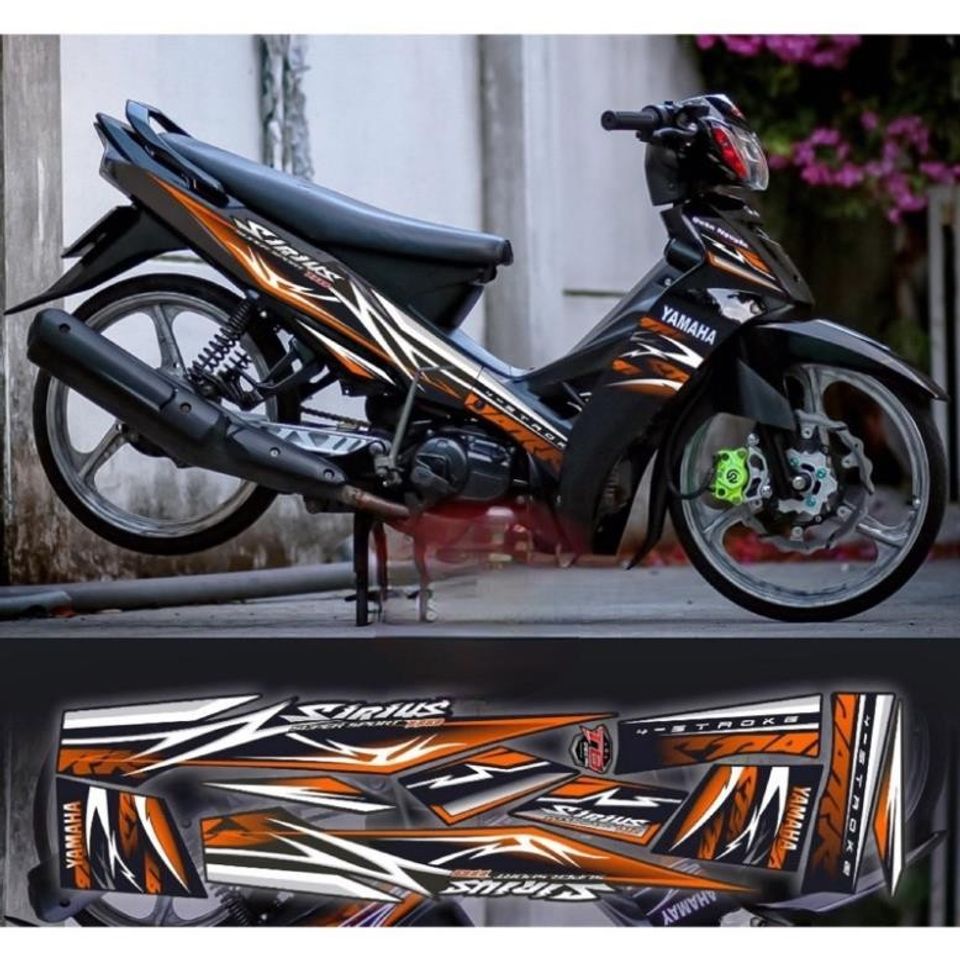 tem rời  sirius hoa văn mới full đen phối nhiều màu