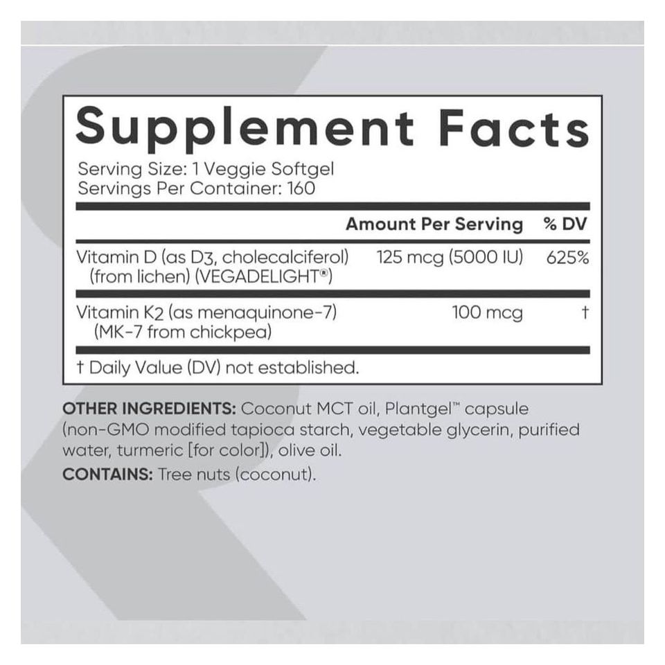 Viên Uống Vitamin D3 + K2 USA - Hỗ Trợ Sức Khỏe Xương, Tăng Cường Miễn Dịch và Tim Mạch, Dinh Dưỡng Thiết Yếu Hàng Ngày - Có Mã QR Chính Hãng