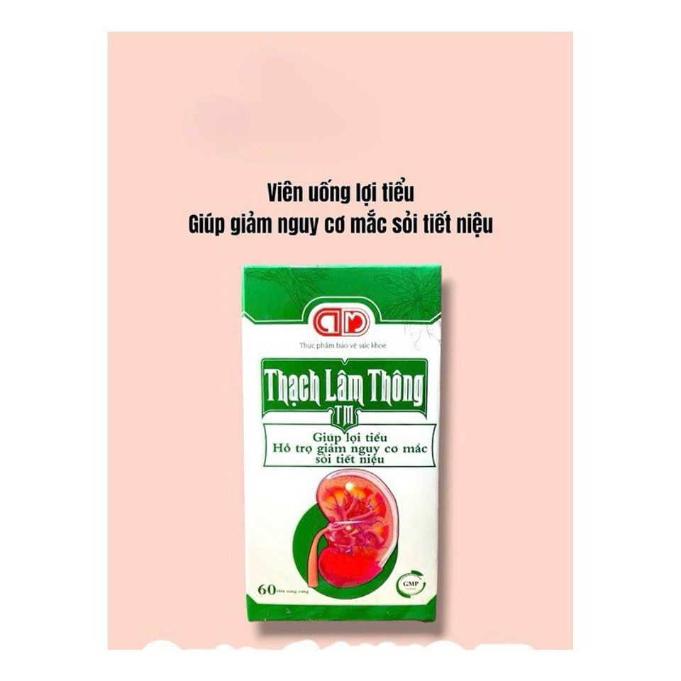 Viên Thạch Lâm Thông TM giúp lợi tiểu,hỗ trợ giảm nguy cơ sỏi thận(Chai 60viên)