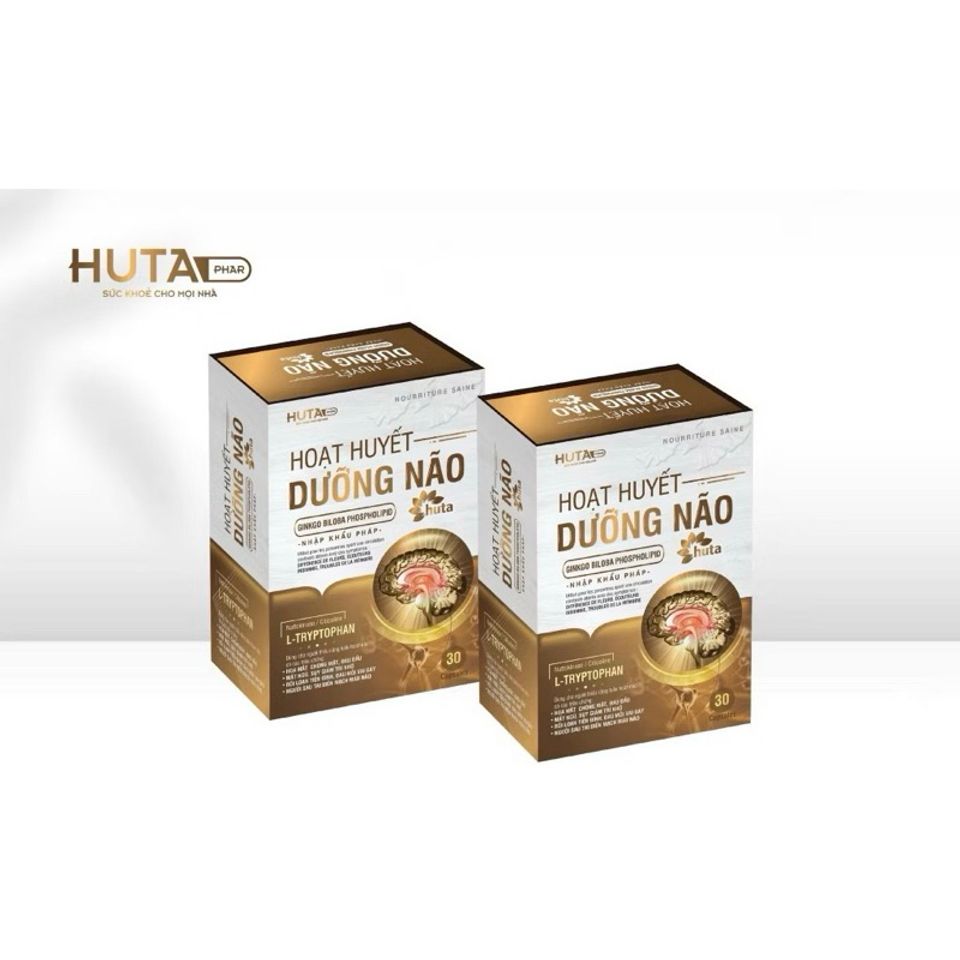 Hoạt huyết dưỡng não HuTa hỗ trợ ngủ ngon,tăng cường trí nhớ(Chai 30 viên)