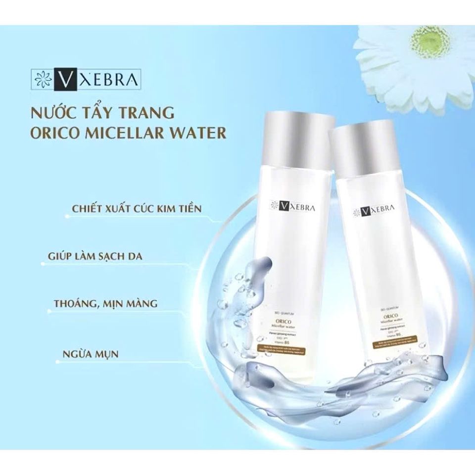 [CHÍNH HÃNG] Nước tẩy trang Vxebra tẩy sạch lớp trang điểm bụi bẩn dưỡng trắng da