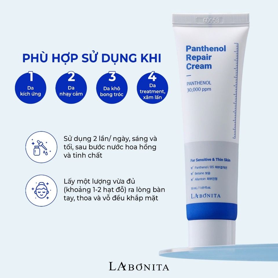 Kem Dưỡng Labonita Phục Hồi Vital Panthenol Repair Cream La Bonita 50ML