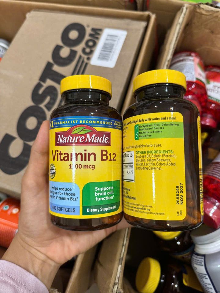 Viên Bổ Sung Vitamin B12 Nature Made 1000mcg 400 Viên Của Mỹ