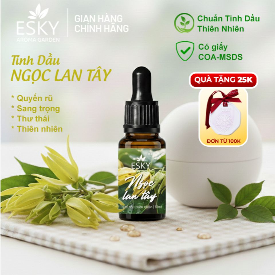 Tinh Dầu Ngọc Lan Tây ESKY AROMA GARDEN Tinh Dầu Thiên Nhiên Sang Trọng, Quyến Rũ 10ml 20ml