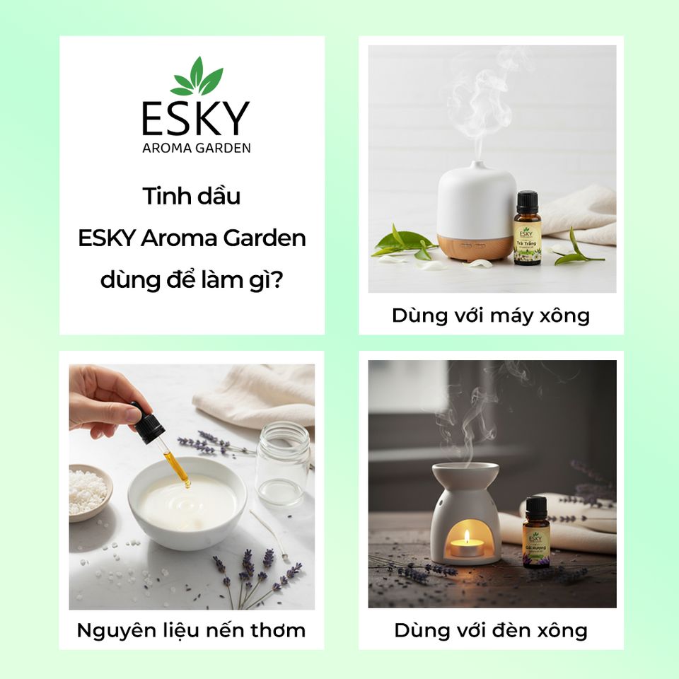Tinh Dầu Ngọc Lan Tây ESKY AROMA GARDEN Tinh Dầu Thiên Nhiên Sang Trọng, Quyến Rũ 10ml 20ml