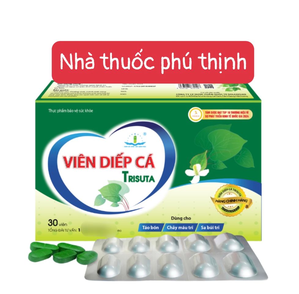 Viên giấp cá trisuta hỗ trợ co búi trĩ - hộp 30 viên ( hàng mới, date mới)