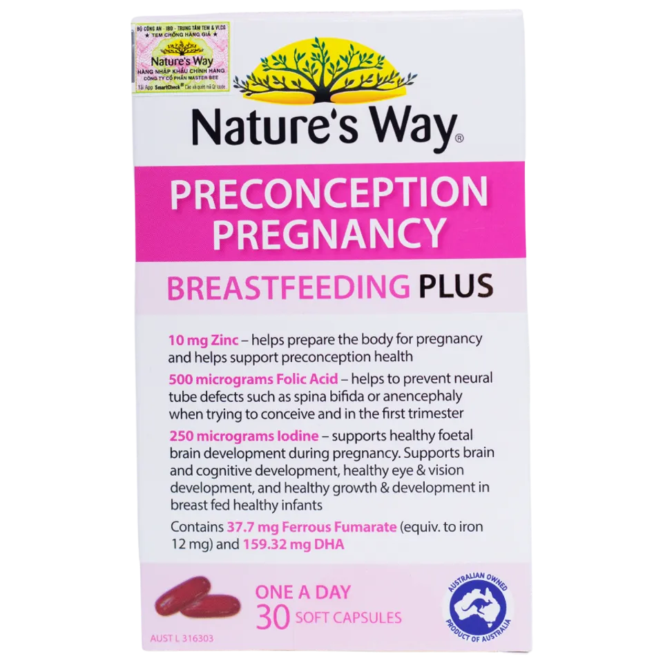 Nature's Way PreConception Pregnancy Breastfeeding Plus - Bổ sung DHA ...