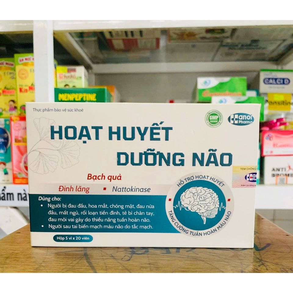 Hoạt Huyết Dưỡng Não của Dược Hà Nội hỗ trợ tăng tuần hoàn não(Hộp 100viên)