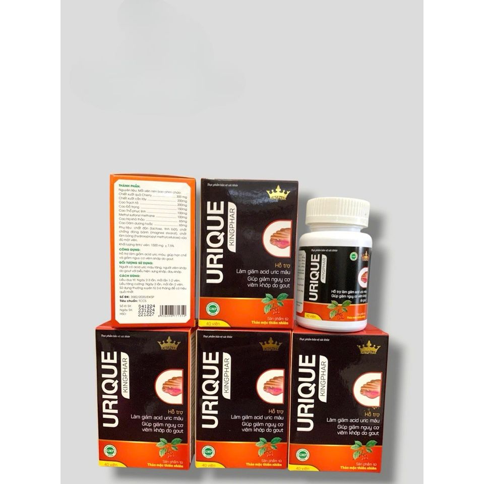 Viên Uống URIQUE 40 Viên – Hỗ Trợ Giảm Acid Uric, Giảm Viêm Khớp Do Goutt, Bảo Vệ Xương Khớp