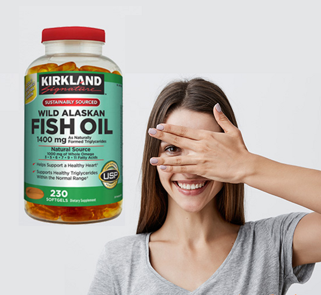 Dầu Cá Alaska Kirkland Signature Wild Alaskan Fish Oil 1400mg 230 Viên - Hỗ Trợ Tim Mạch, Omega-3, Vitamin A và D 643038