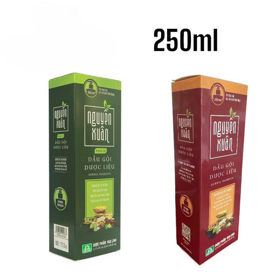 Dầu gội dượcc liệuu Nguyên Xuân_Xanh_Lá_Đỏ(Chai 250ml)