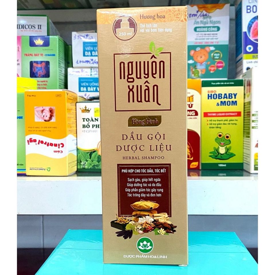 Dầu gội dượcc liệuu Nguyên Xuân_Xanh_Lá_Đỏ(Chai 250ml)
