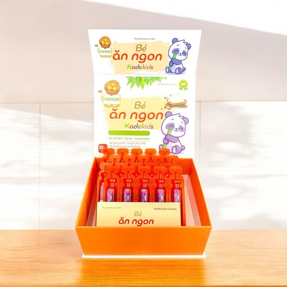 Siro Bé Ăn Ngon Kadekids nâng cao đề kháng,hỗ trợ tiêu hoá,giúp bé ăn ngon( Hộp 20 ống)