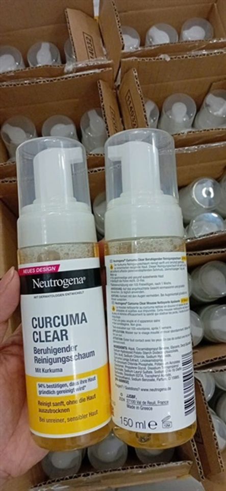 Sữa rửa mặt Neutrogena Curcuma 150ml – làm sạch nhẹ nhàng, hỗ trợ da mụn