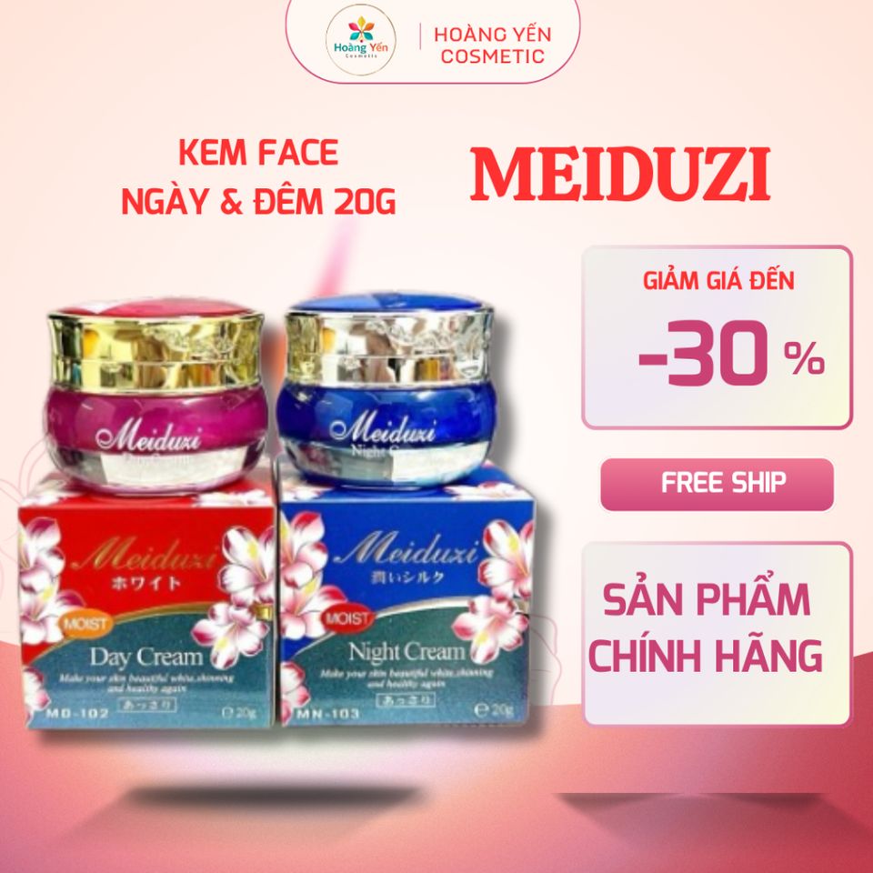 Kem Dưỡng Trắng Da Meiduzi Day Night Cream 20g Nhật Bản – Mờ Nám Tàn Nhang, Giảm Thâm, Dưỡng Ẩm