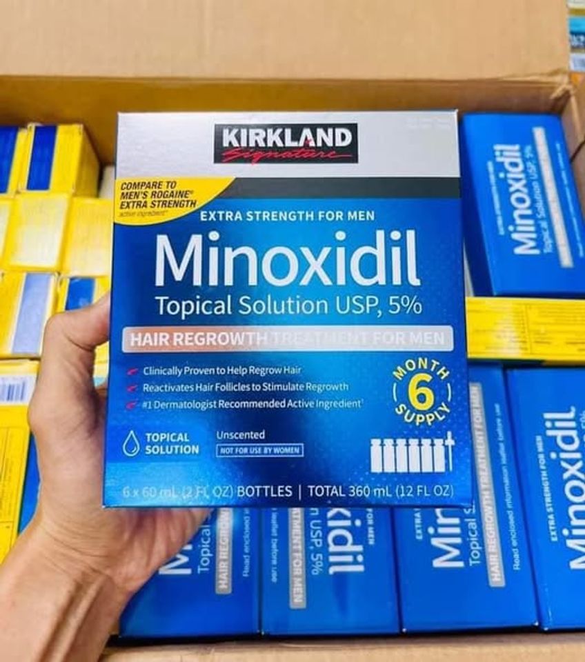 Dung dịch Kirkland Minoxidil 5% 6 ống hỗ trợ tóc