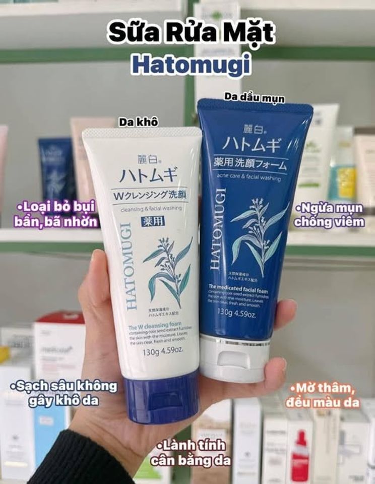 Sữa Rửa Mặt Hatomugi Naturie 170 – làm sạch dịu nhẹ
