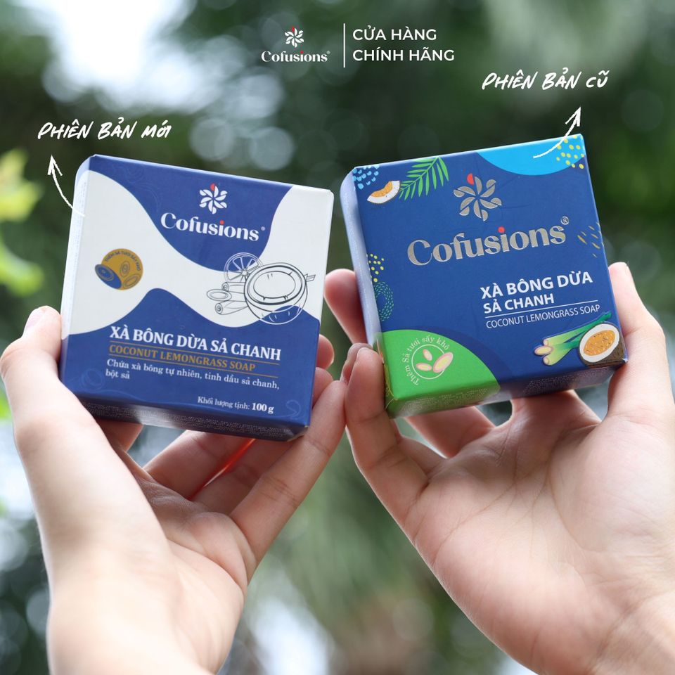 Xà bông dừa sả chanh Cofusions - Hộp 100g chính hãng